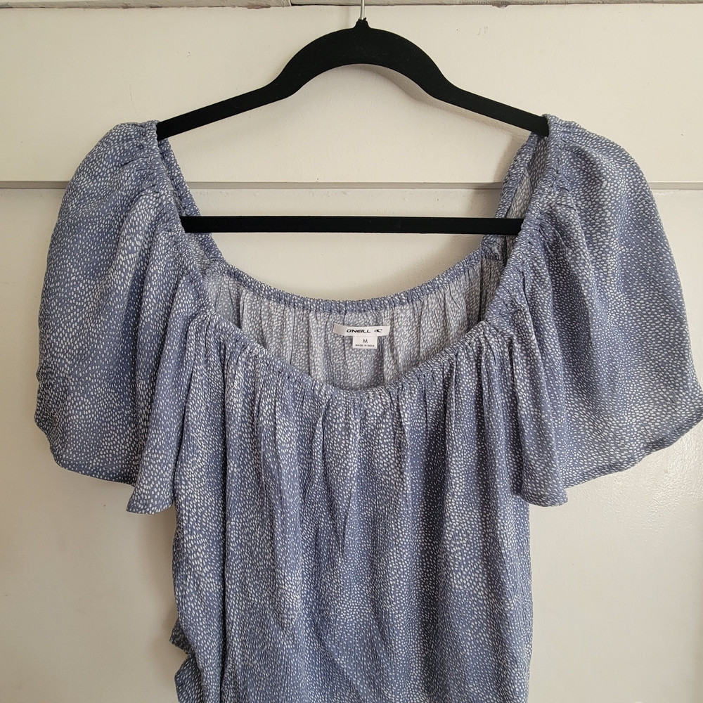 O'Neill Light Blue Textured Blouse